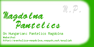 magdolna pantelics business card